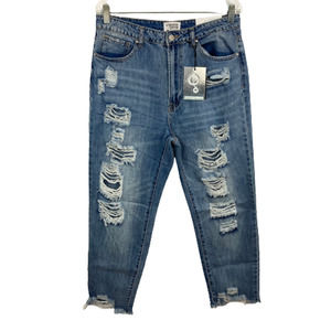 Insane Gene Jeans Womens Sz 11 29 High‎ Waist Medium Wash Girlfriend Ripped